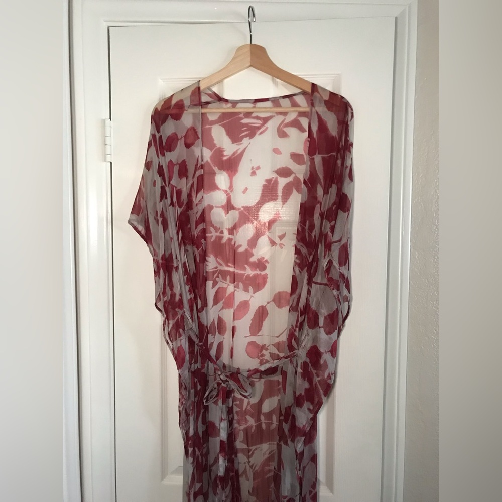 Tie front kimono